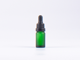 Grünglasflasche 10ml, mit Pipette OV schwarz